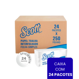 Ribercon - Toalha Interfolhada Scott FS – Caixa com 24×250 Folhas