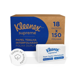 Ribercon - Toalha Interfolhada Kleenex® Supreme Folha Dupla – 18×15
