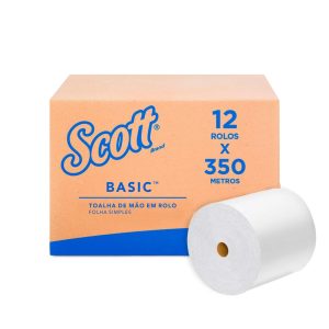 Ribercon - Papel Toalha em Rolo Scott Basic 350m – 12 Un